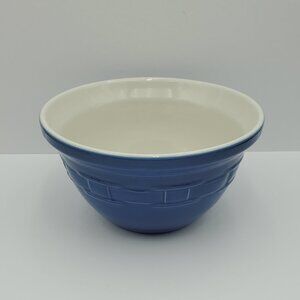 Longaberger Woven Traditions Cornflower Blue Medium Mixing Bowl 8" Serving Bowl